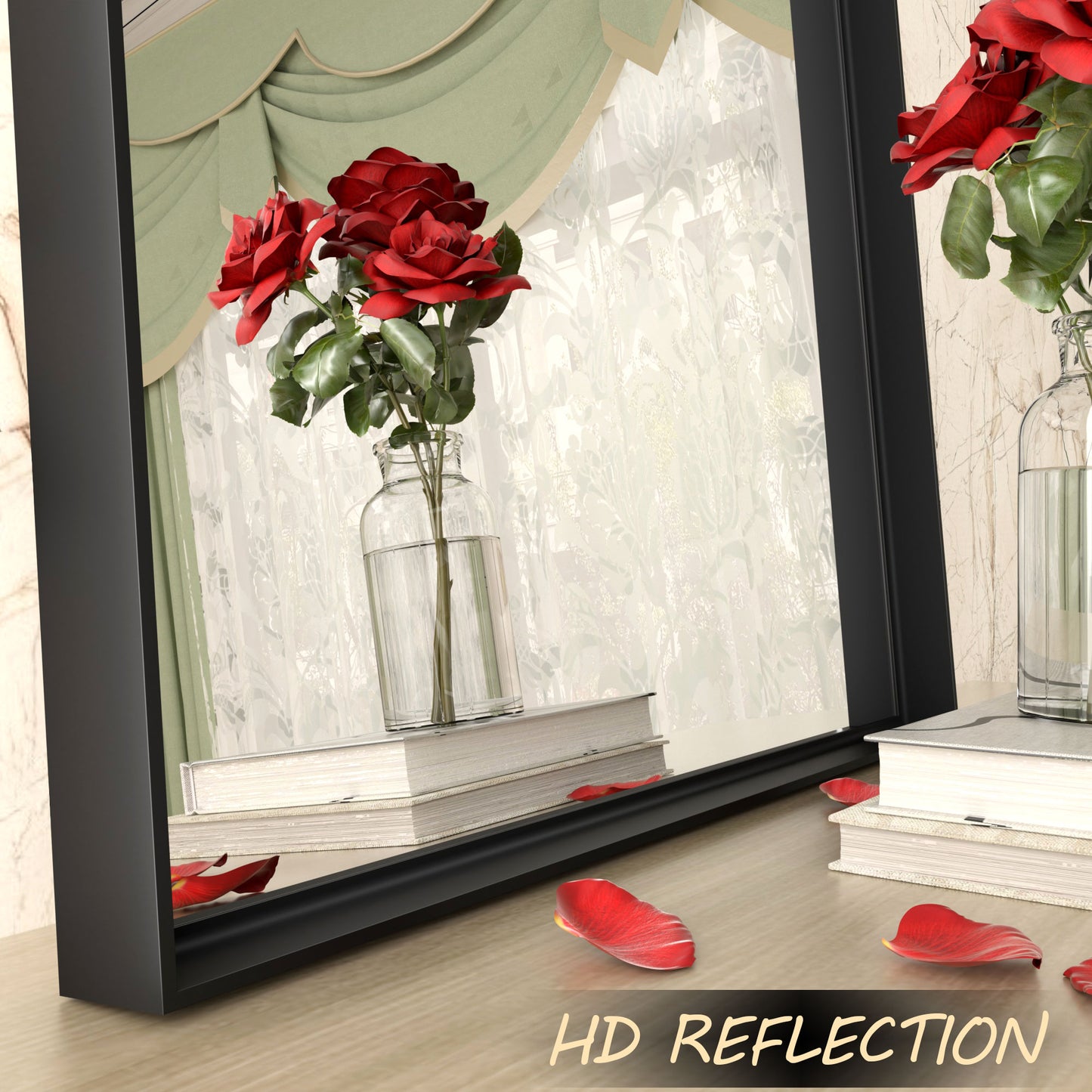 C-RA Rectangular Aluminum Alloy Framed Wall Bathroom Vanity Mirror
