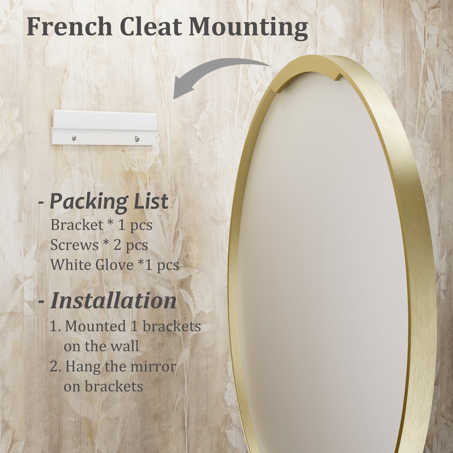 Round Aluminum Alloy Framed Wall Bathroom Vanity Mirror