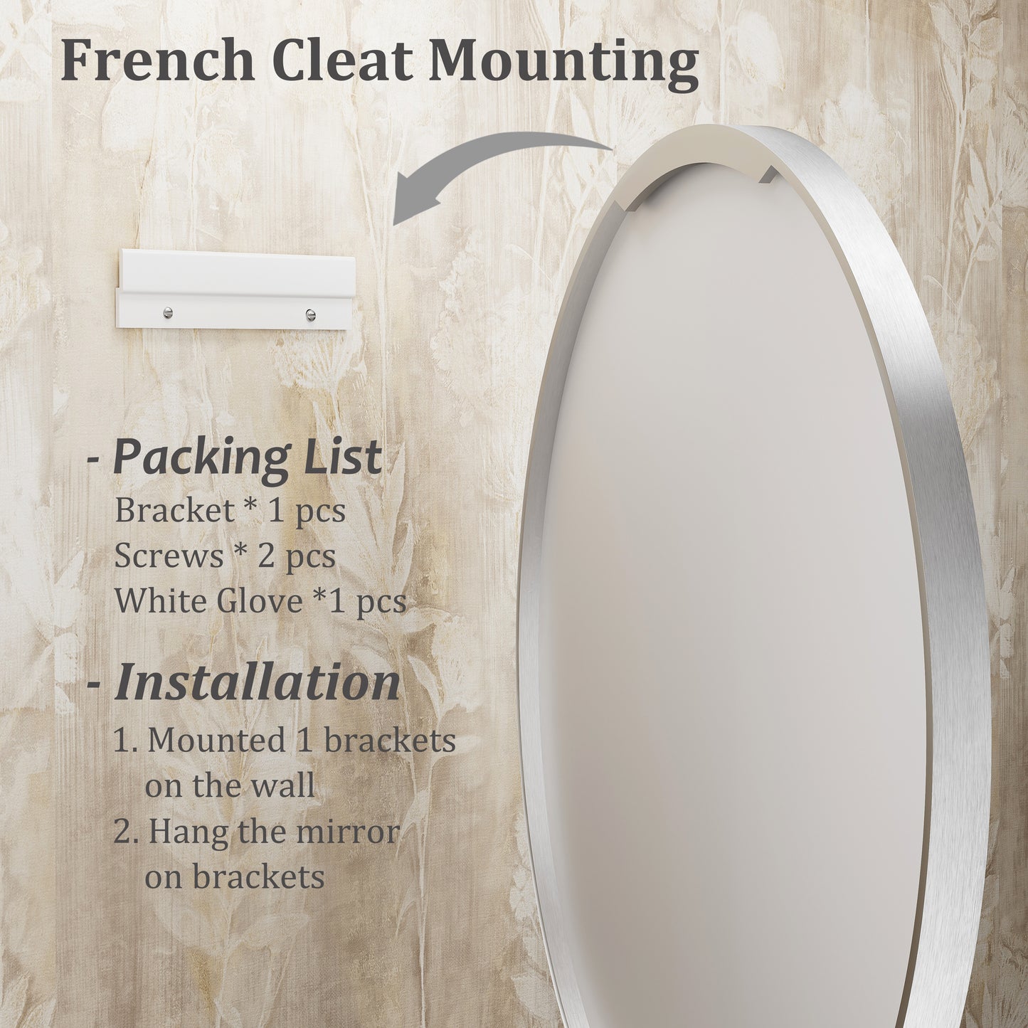 Round Aluminum Alloy Framed Wall Bathroom Vanity Mirror