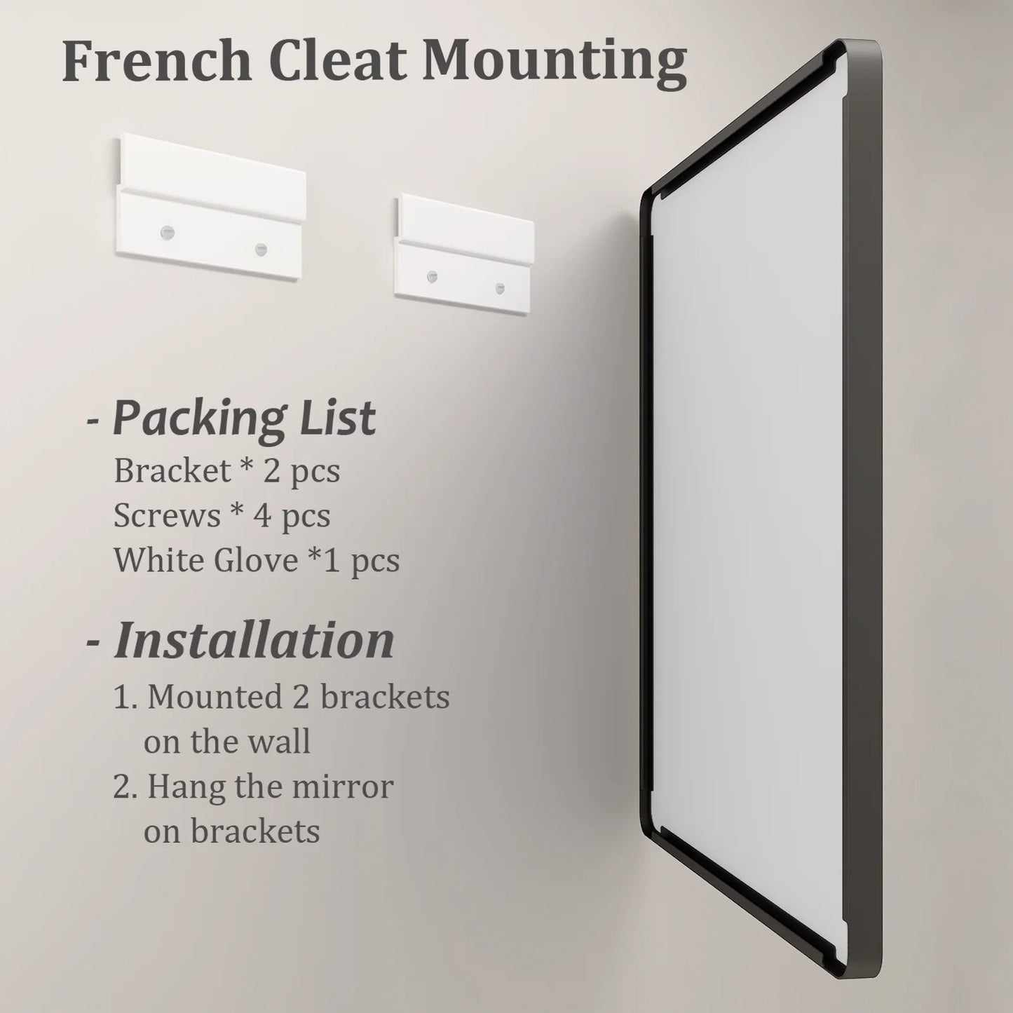 Framed Rectangle Wall Decor Mirror