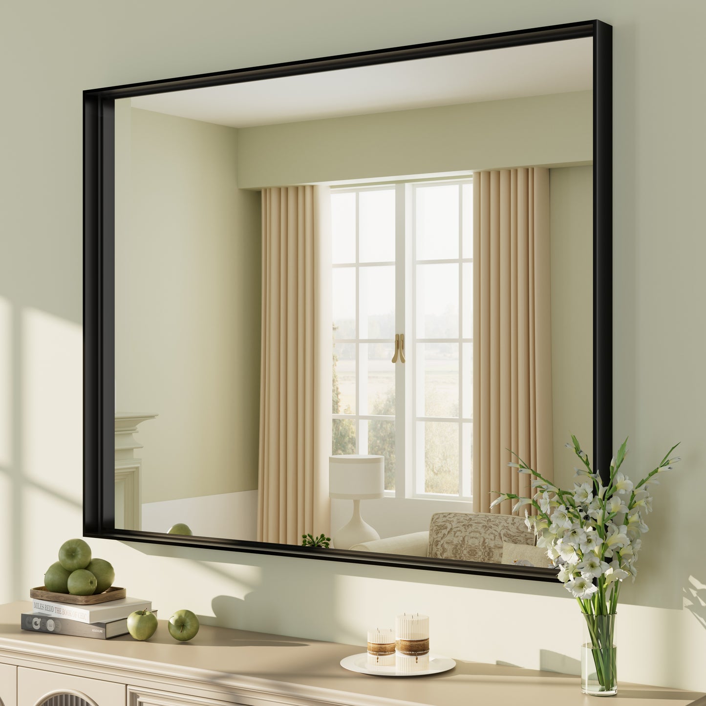 C-RA Rectangular Aluminum Alloy Framed Wall Bathroom Vanity Mirror
