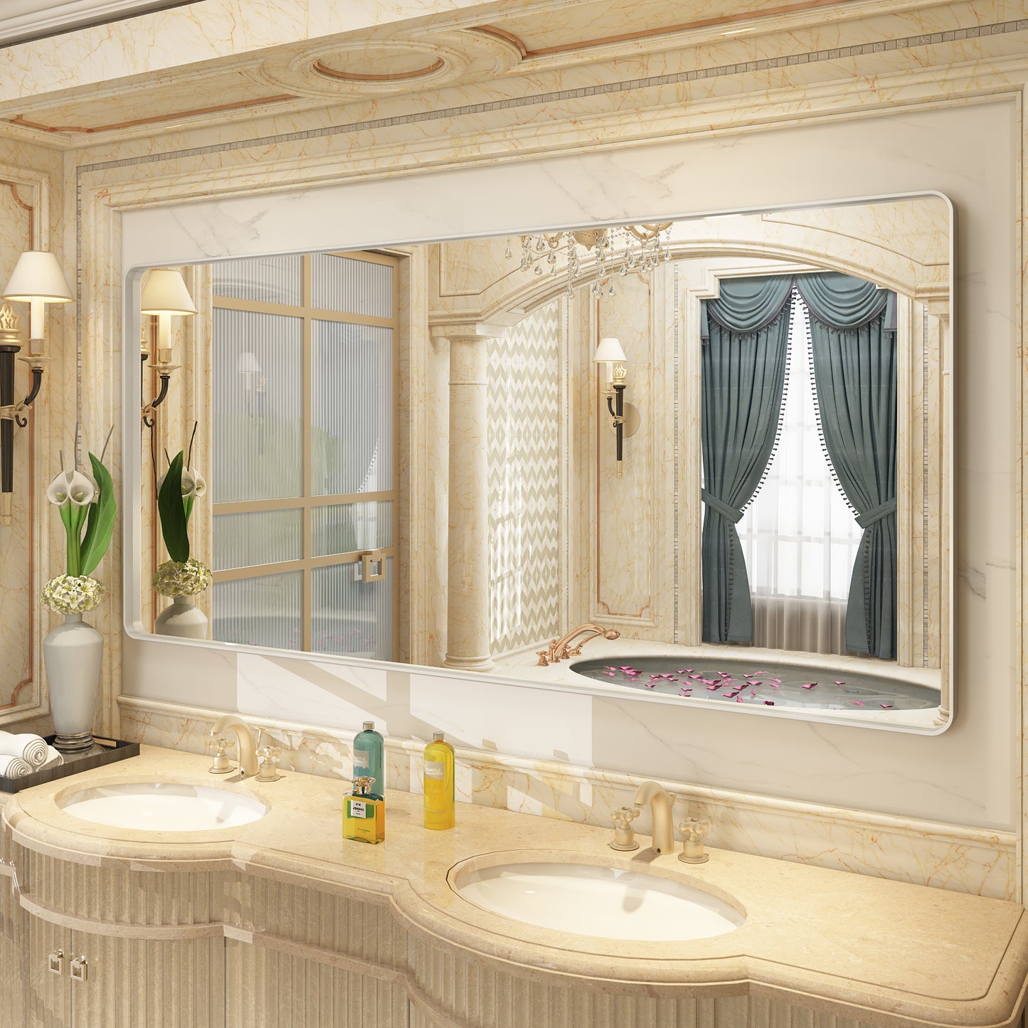 Framed Rectangle Wall Decor Mirror