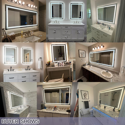 LED Frameless Front and Back Lighted Mirror