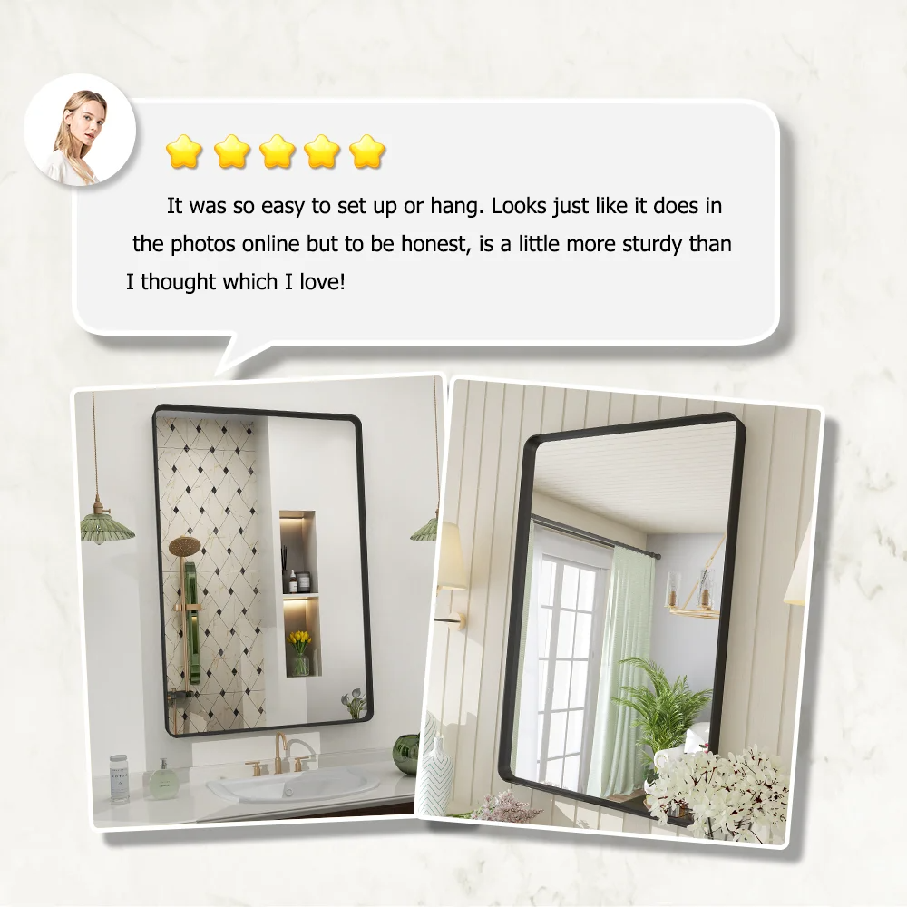 Framed Rectangle Wall Decor Mirror