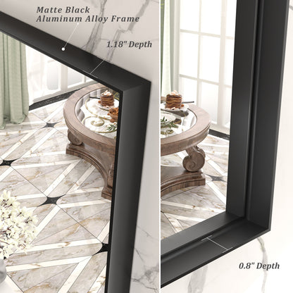 C-RA Rectangular Aluminum Alloy Framed Wall Bathroom Vanity Mirror