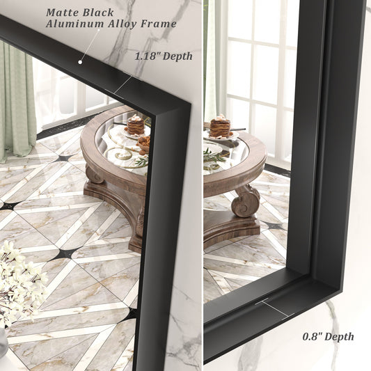 C-RA Rectangular Aluminum Alloy Framed Wall Bathroom Vanity Mirror