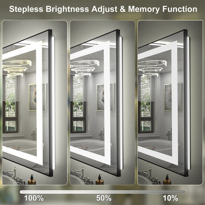 LED Framed Front & Back Lighted Mirror