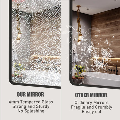Framed Rectangle Wall Decor Mirror