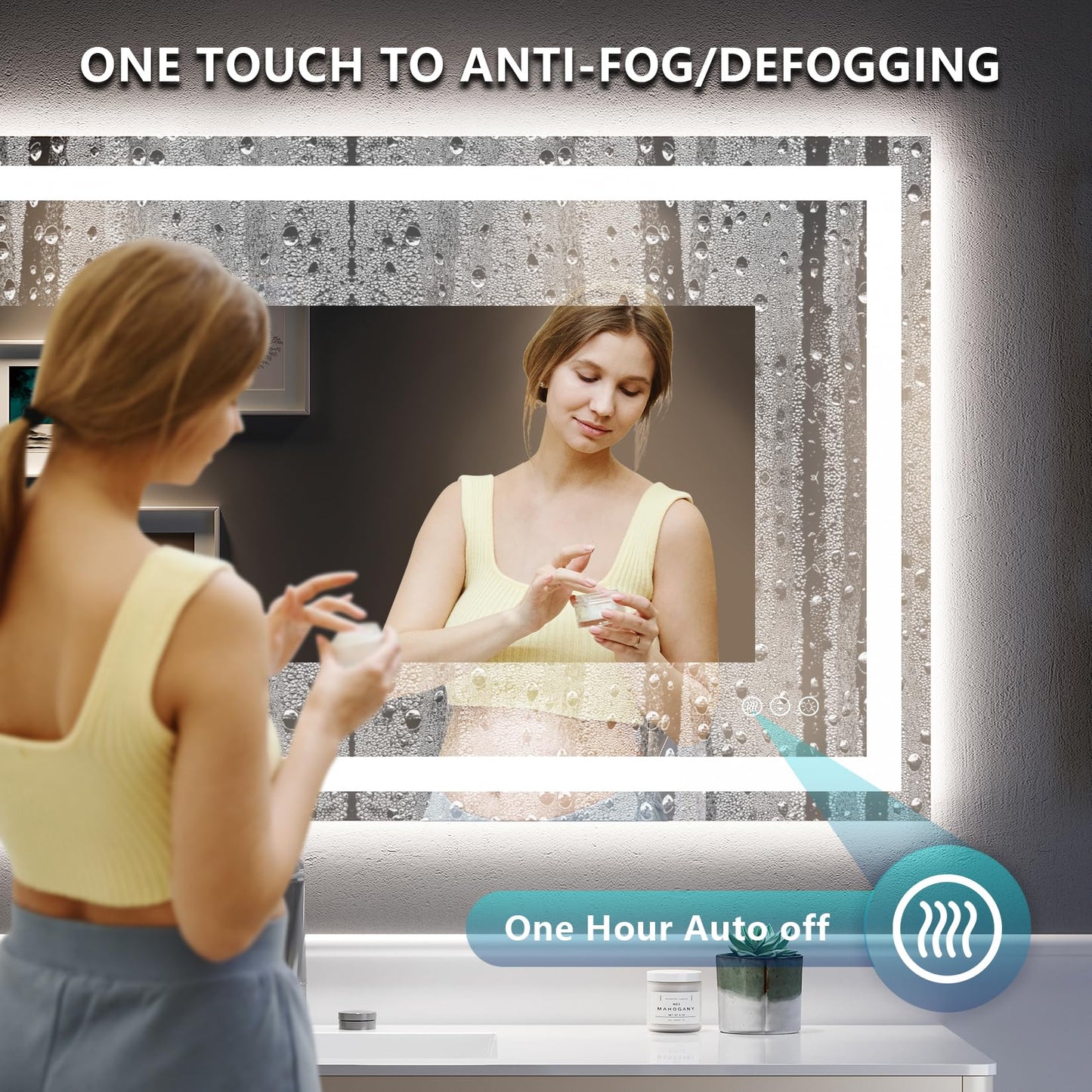 LED Frameless Front and Back Lighted Mirror