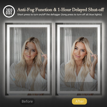 LED Frameless Front and Back Lighted Mirror