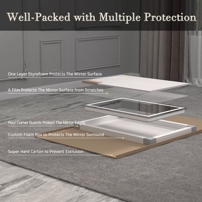 LED Frameless Front and Back Lighted Mirror