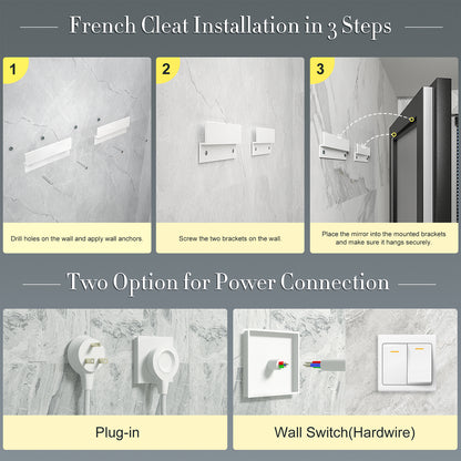 LED Framed Front & Back Lighted Mirror