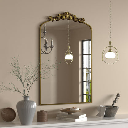 Carved Baroque Wall Decor Vanity Mirror