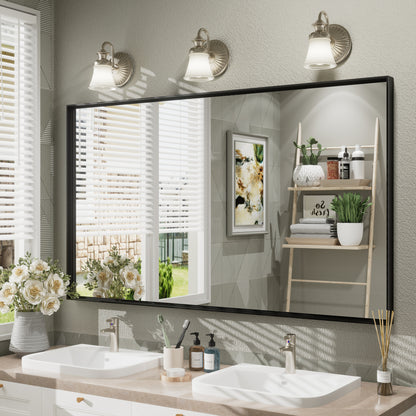 C-RA Rectangular Aluminum Alloy Framed Wall Bathroom Vanity Mirror