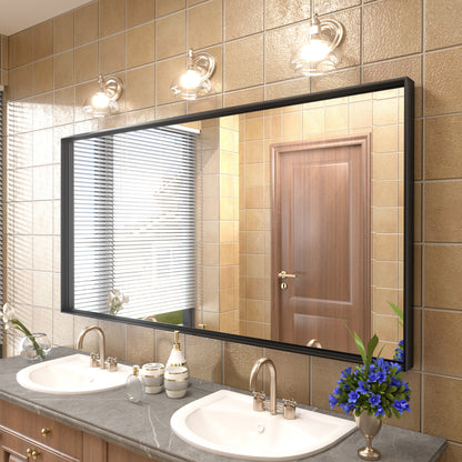 C-RA Rectangular Aluminum Alloy Framed Wall Bathroom Vanity Mirror