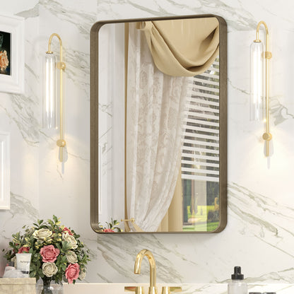 Framed Rectangle Wall Decor Mirror White
