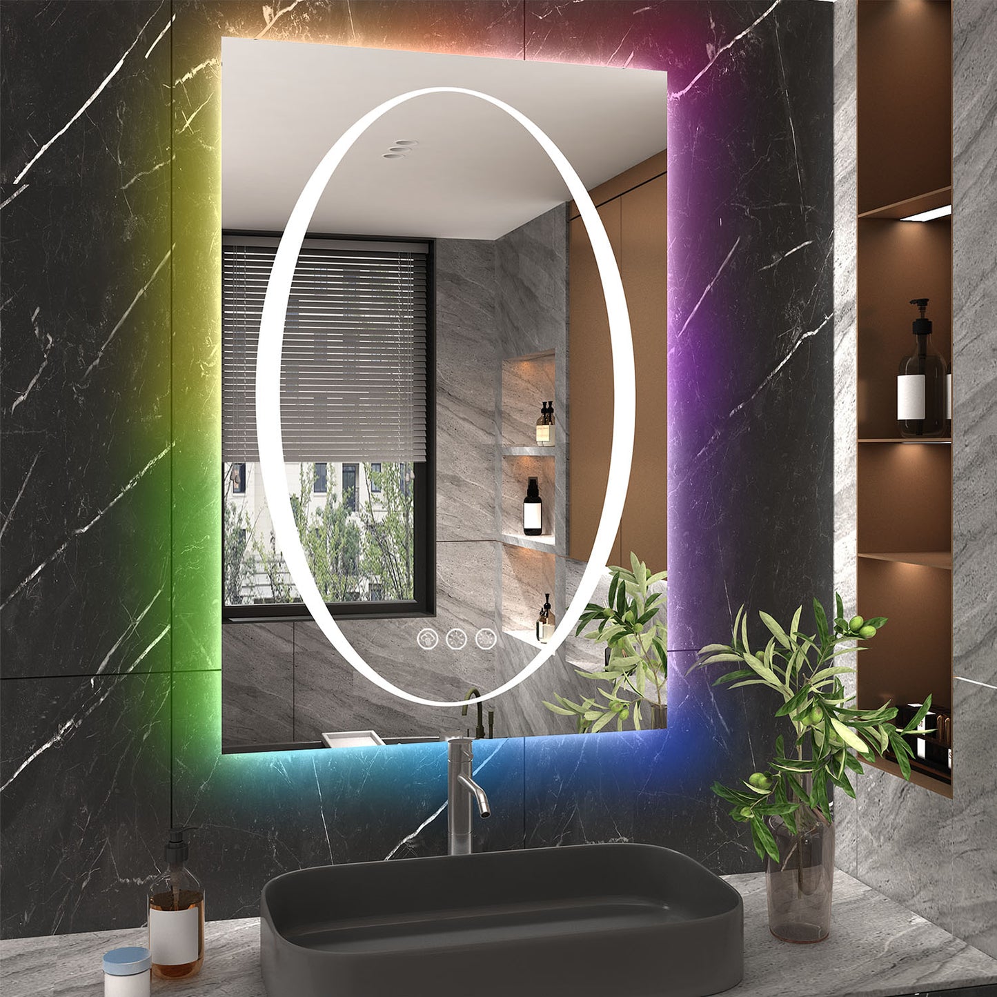 RGB Frameless Front & Back LED Lighted Mirror