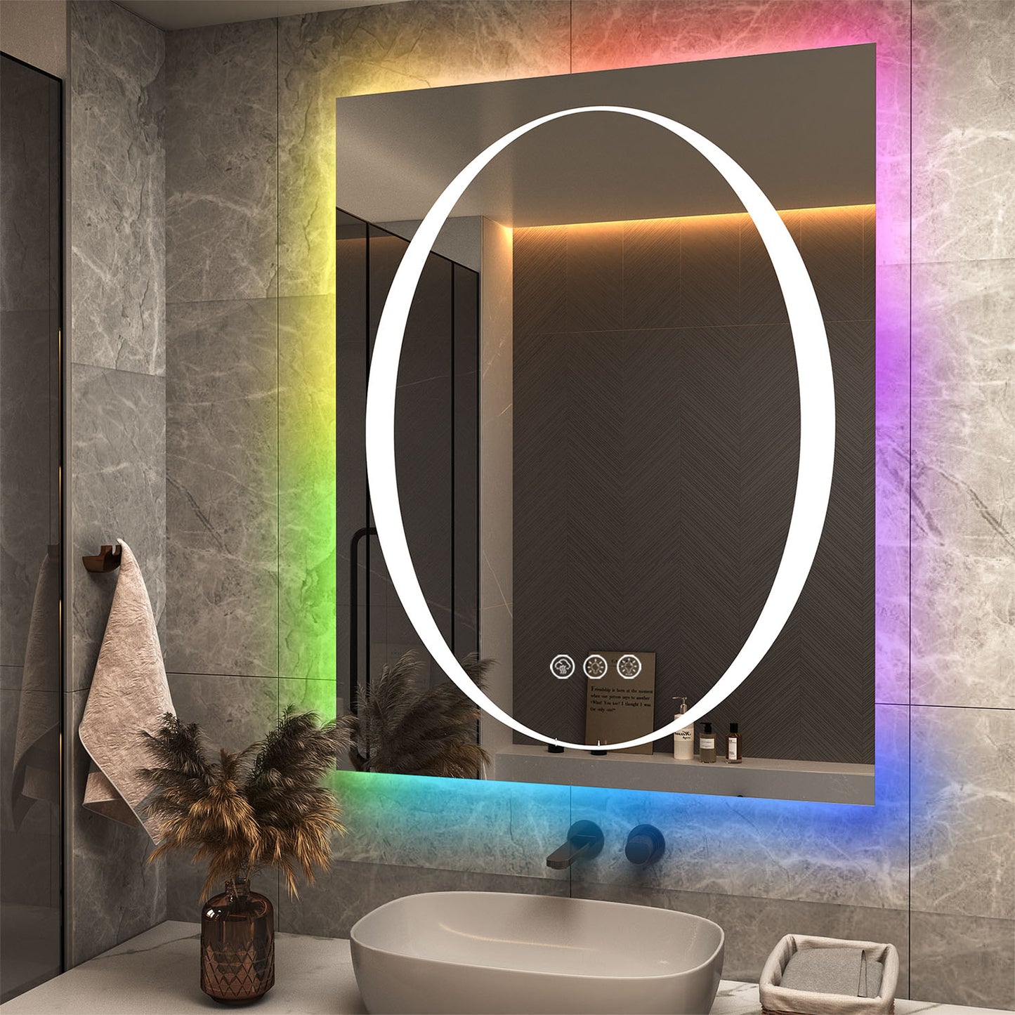 RGB Frameless Front & Back LED Lighted Mirror