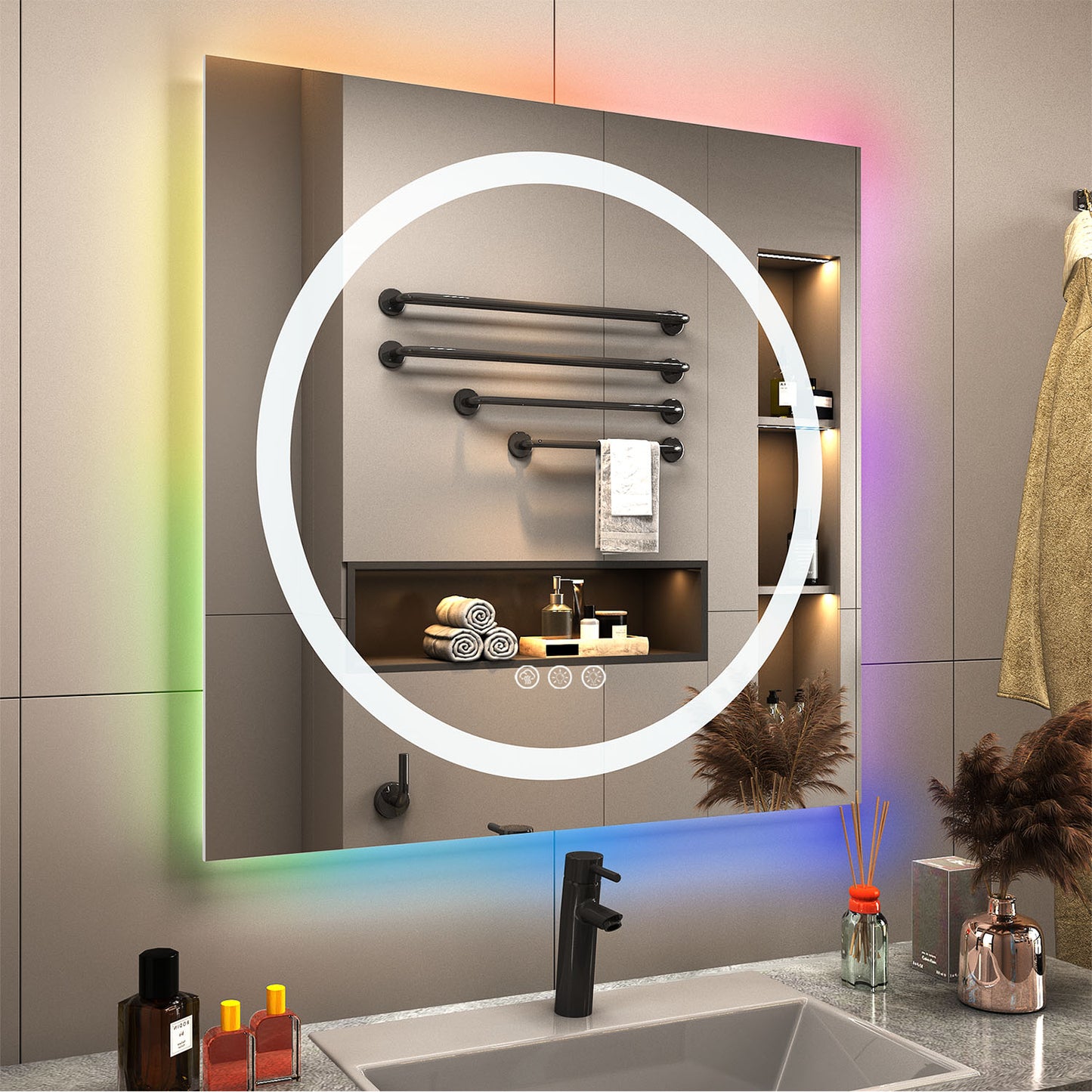 RGB Frameless Front & Back LED Lighted Mirror