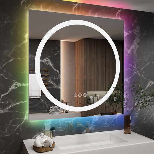 RGB Frameless Front & Back LED Lighted Mirror