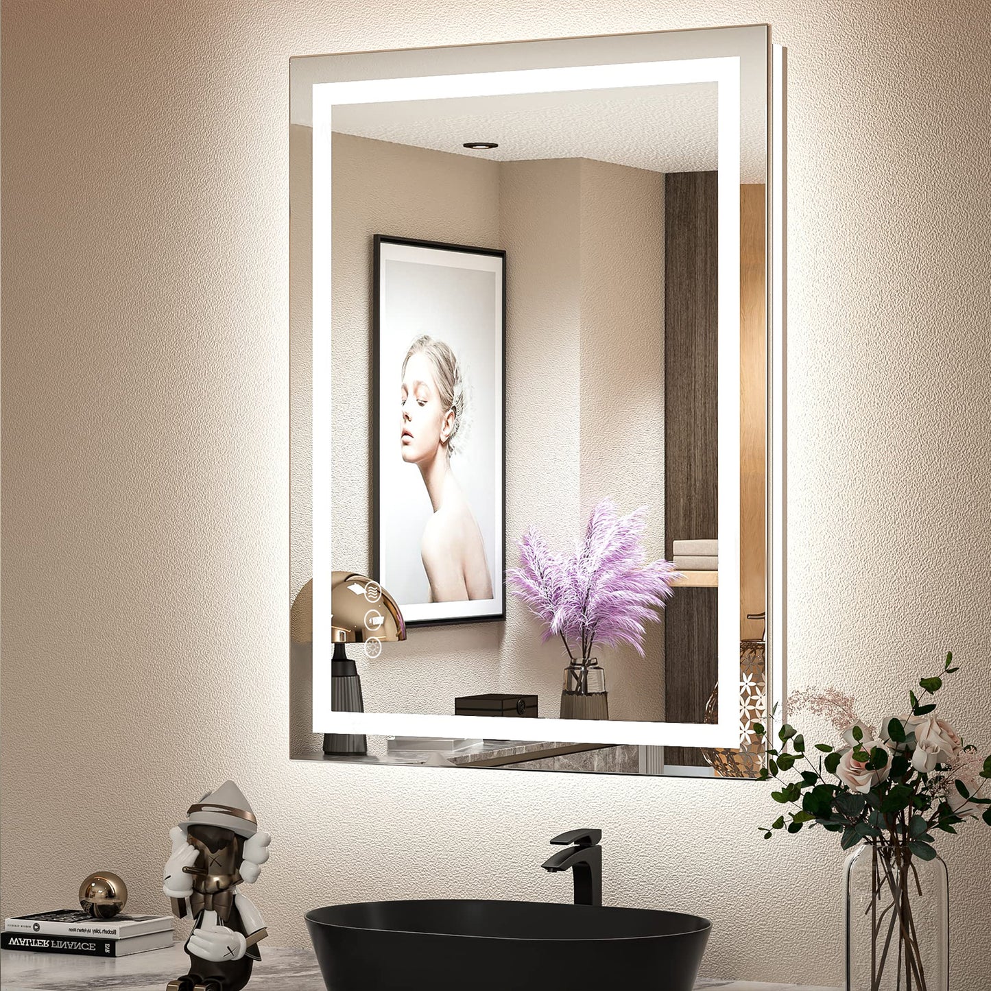 LED Frameless Front and Back Lighted Mirror