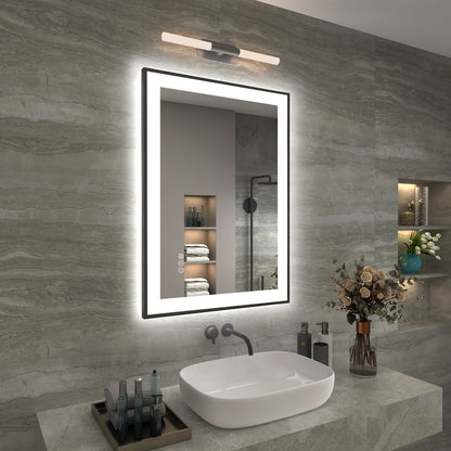 LED Framed Front & Back Lighted broad Mirror