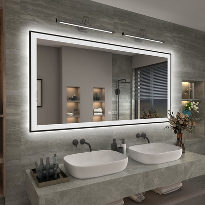 LED Framed Front & Back Lighted broad Mirror