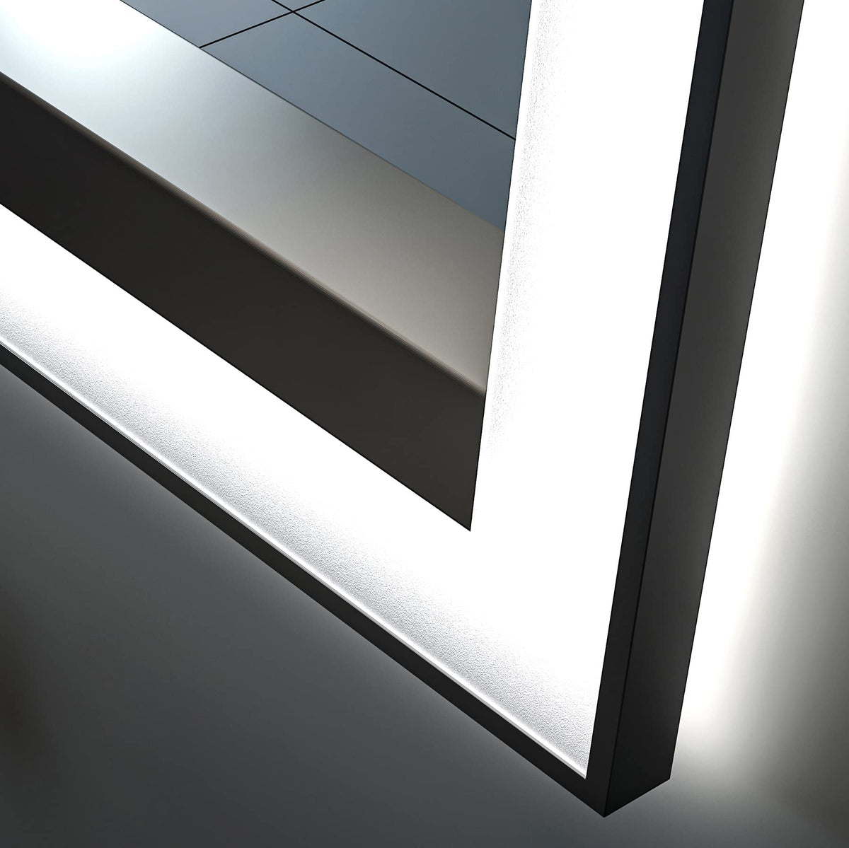 LED Framed Front & Back Lighted broad Mirror – Apmir