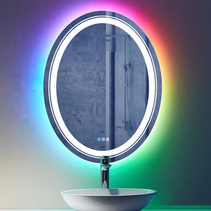 RGB Frameless Front & Back Oval Mirror