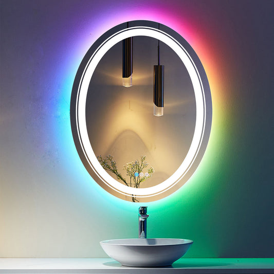 RGB Frameless Front & Back Oval Mirror