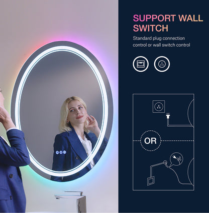 RGB Frameless Front & Back Oval Mirror