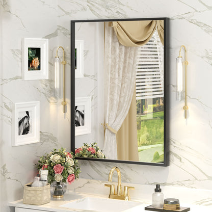 Framed Sharp Rectangle Wall Decor Mirror