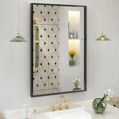 Framed Sharp Rectangle Wall Decor Mirror