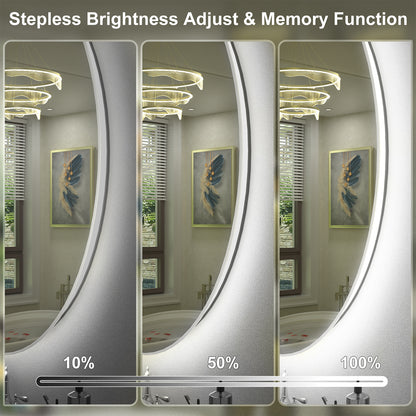 LED Frameless Oval Back Lighted Mirror