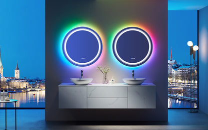 RGB Frameless Front & Back Round Mirror