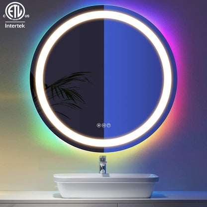 RGB Frameless Front & Back Round Mirror